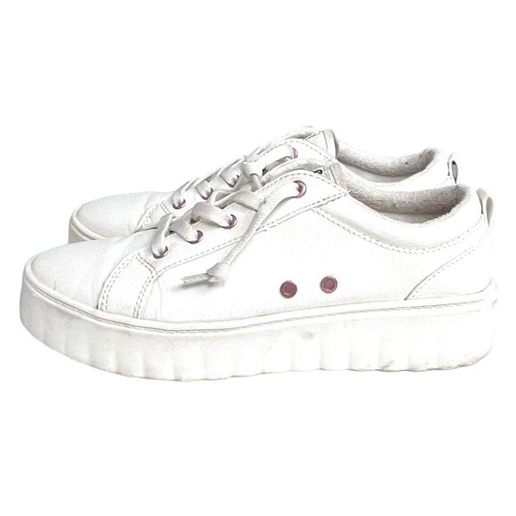 Roxy Womens White Platform Sheilahh Sneakers Shoes Size 8.5 Synthetic Upper VGUC - Picture 10 of 11